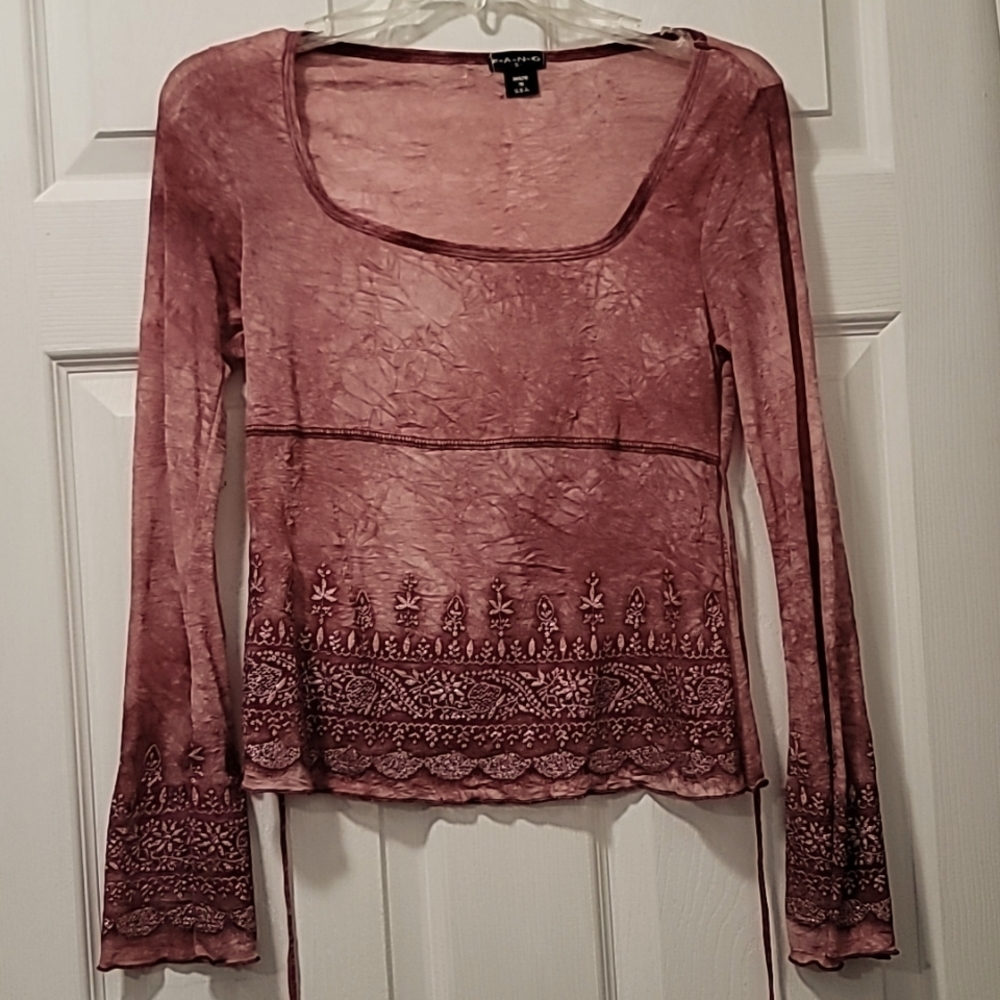 Juniors Sheer Top